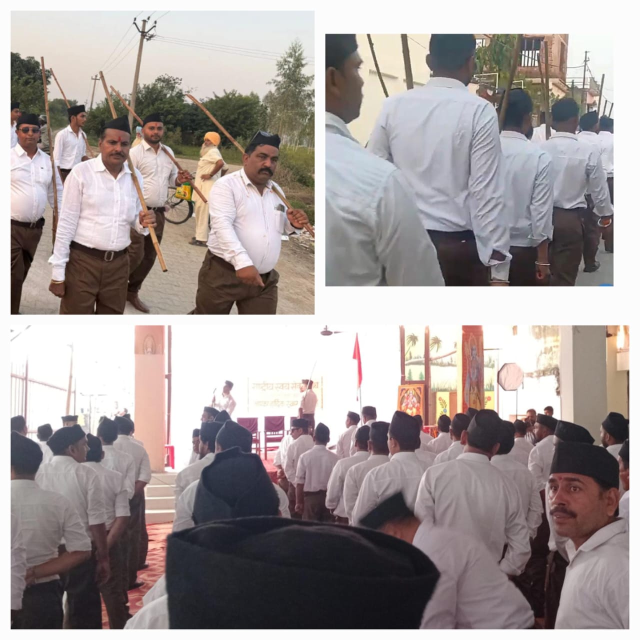 संघ शताब्दी वर्ष: गढ़ी नेगी में भव्य पथ संचलन सम्पन्न; स्वयंसेवकों ने दिया अनुशासन और राष्ट्रभक्ति का संदेश 1 गढ़ीनेगी, 13 अक्टूबर 2025 (समय बोल रहा) – राष्ट्रीय स्वयंसेवक संघ (RSS) के शताब्दी वर्ष 2025 के उपलक्ष्य में, नगर पंचायत गढ़ी नेगी में एक भव्य पथ संचलन का आयोजन किया गया। "संगठन गढ़े चलो, सुपंथ पर बढ़े चलो” के उद्घोष के साथ, बड़ी संख्या में गणवेशधारी स्वयंसेवकों ने नगर में अनुशासन, एकता और राष्ट्रभक्ति का संदेश दिया। नगर की प्रमुख गलियों से निकला अनुशासित संचलन कार्यक्रम में संघ की विभिन्न इकाइयों के कार्यकर्ता और स्वयंसेवक बंधु बड़ी संख्या में सम्मिलित हुए। भगवा ध्वज के सान्निध्य में, गणवेशधारी स्वयंसेवकों का यह अनुशासित संचलन नगर की प्रमुख गलियों और मार्गों से होकर गुजरा। संचलन के दौरान, स्थानीय नागरिकों ने अपने घरों की छतों और दरवाजों से स्वयंसेवकों पर पुष्पवर्षा कर उनका हार्दिक स्वागत किया, जो संघ के प्रति आम जनमानस के समर्थन को दर्शाता है। सभा में 'राष्ट्र प्रथम' का भाव पथ संचलन का समापन सरस्वती विद्या मंदिर प्रांगण में हुआ, जहाँ एक सभा का आयोजन किया गया। सभा में वक्ताओं ने संघ की शताब्दी यात्रा पर विचार रखते हुए, राष्ट्र निर्माण में संघ की भूमिका और समाज सेवा में स्वयंसेवकों के अमूल्य योगदान पर प्रकाश डाला। वक्ताओं ने जोर देकर कहा कि “संघ केवल एक संगठन नहीं, बल्कि जीवन जीने की एक पद्धति है, जो प्रत्येक व्यक्ति में राष्ट्र प्रथम का भाव उत्पन्न करती है।” इस अवसर पर सैकड़ों स्वयंसेवक, नगरवासी और विभिन्न सामाजिक संगठनों के प्रतिनिधि उपस्थित रहे। स्थानीय कार्यकर्ताओं ने कार्यक्रम का संचालन किया, इस भव्य कार्यक्रम का समापन किया गया।