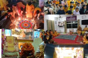 काशीपुर 21 नवंबर 2025 (समय बोल रहा) अरविंदो आश्रम, काशीपुर में आज गायत्री कलश यात्रा का भव्य आगमन हुआ। बड़ी संख्या में श्रद्धालुओं ने पहुँचकर कलश के दर्शन किए, आशीर्वाद लिया और यात्रा का गर्मजोशी से स्वागत किया। यह पावन यात्रा 16 नवंबर को काशीपुर में प्रविष्ट हुई थी और 22 नवंबर को यहाँ से उत्तराखंड के विभिन्न क्षेत्रों के लिए प्रस्थान करेगी। आश्रम परिसर में गायत्री शक्ति पीठ हरिद्वार तथा स्थानीय शक्ति पीठ द्वारा दीप–यज्ञ का आयोजन किया गया, जिसमें भक्तों ने उत्साहपूर्वक भाग लिया। पूरा वातावरण मंत्रोच्चार, भजन और आध्यात्मिक ऊर्जा से भर गया। इस अवसर पर प्रमुख रूप से उपस्थित रहे— हरीश खाती (अध्यक्ष) काशीपुर , अमरनाथ मिश्रा, शिवकांत त्रिपाठी, अशोक छाबड़ा, चौधरी भीम सिंह, वेद प्रकाश कश्यप (ट्रस्टी), आर.एस. नेगी, रवि साहनी डैफोडिल स्कूल का शिक्षण स्टाफ और समस्त गायत्री परिवार। गायत्री कलश यात्रा ने काशीपुर में सद्भाव, संस्कार और आध्यात्मिक एकता का संदेश देकर वातावरण को दिव्य बना दिया।