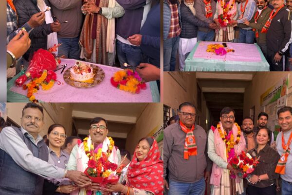 जसपुर 03 दिसंबर 2025 (समय बोल रहा) – भाजपा के जिलाध्यक्ष मनोज पाल का जन्मदिन आज जसपुर विधानसभा क्षेत्र में बड़े उत्साह और संगठन शक्ति के प्रदर्शन के साथ मनाया गया। नगर पंचायत गढ़ीनेगी में आयोजित मुख्य समारोह में केक काटकर जिलाध्यक्ष को बधाई दी गई। इस अवसर पर कार्यकर्ताओं और स्थानीय लोगों का भारी जमावड़ा रहा, जिन्होंने उन्हें दीर्घायु और सफल नेतृत्व के लिए शुभकामनाएँ दीं। जिलाध्यक्ष मनोज पाल के सम्मान में यह समारोह जसपुर विधानसभा के गाँव से लेकर शहर तक, कई स्थानों पर आयोजित किया गया। कार्यकर्ताओं ने इसे महज जन्मदिन समारोह नहीं, बल्कि एकजुटता और भविष्य के संगठनात्मक संकल्प को दोहराने का अवसर बनाया। प्रमुख हस्तियाँ और कार्यकर्ता रहे उपस्थित गढ़ी नेगी में आयोजित मुख्य कार्यक्रम में संगठन के कई प्रमुख पदाधिकारी, जनप्रतिनिधि और दर्जनों सक्रिय कार्यकर्ता उपस्थित रहे। सभी ने जिलाध्यक्ष को फूलों के गुलदस्ते और अंग वस्त्र भेंट कर अपना स्नेह व्यक्त किया। इस अवसर पर उपस्थित प्रमुख गणमान्य व्यक्तियों और कार्यकर्ताओं में जिला पंचायत सदस्य चरनजीत सिंह, गुरताज भुल्लर, राजकुमार गुम्बर, रवि साहनी (पूर्व सांसद प्रतिनिधि), सुरेश लोहिया, विजय मक्कड़, अनिल पोपली, नवल किशोर, धर्मवीर, राज कपूर, चीमन लाल चावला, किशन पाल, सुरेन्द्र सिंह लवली, दीपक चुग, जीतू कुमार, किशोर कुमार, हरिओम सुधा, विपिन पुजारा, आकांक्षा ठाकुर, रूपेश बाठला, कंचन लोहिया, सतपाल सिंह, प्रशांत ,विजय खेड़ा, जगन्नाथ बाली, मनीष चावला, हरप्रीत सिंह, भास्कर तिवारी , जगतार भुल्लर और अन्य स्थानीय कार्यकर्ता एवं गणमान्य नागरिक शामिल थे। कार्यकर्ताओं ने जताया विश्वास इस मौके पर उपस्थित कार्यकर्ताओं ने जिलाध्यक्ष मनोज पाल के नेतृत्व पर अपना पूर्ण विश्वास जताया और कहा कि उनके मार्गदर्शन में संगठन क्षेत्र में नई ऊँचाइयों को छू रहा है। जन्मदिन के इस अवसर पर, जिलाध्यक्ष मनोज पाल ने सभी कार्यकर्ताओं और जनता का आभार व्यक्त किया और कहा कि वे संगठन तथा क्षेत्र के विकास के लिए हमेशा समर्पित भाव से कार्य करते रहेंगे। उन्होंने सभी का धन्यवाद किया और मिलकर पार्टी को मजबूत बनाने का आह्वान किया।
