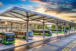 bus station with bus bus stop 1022212 18850